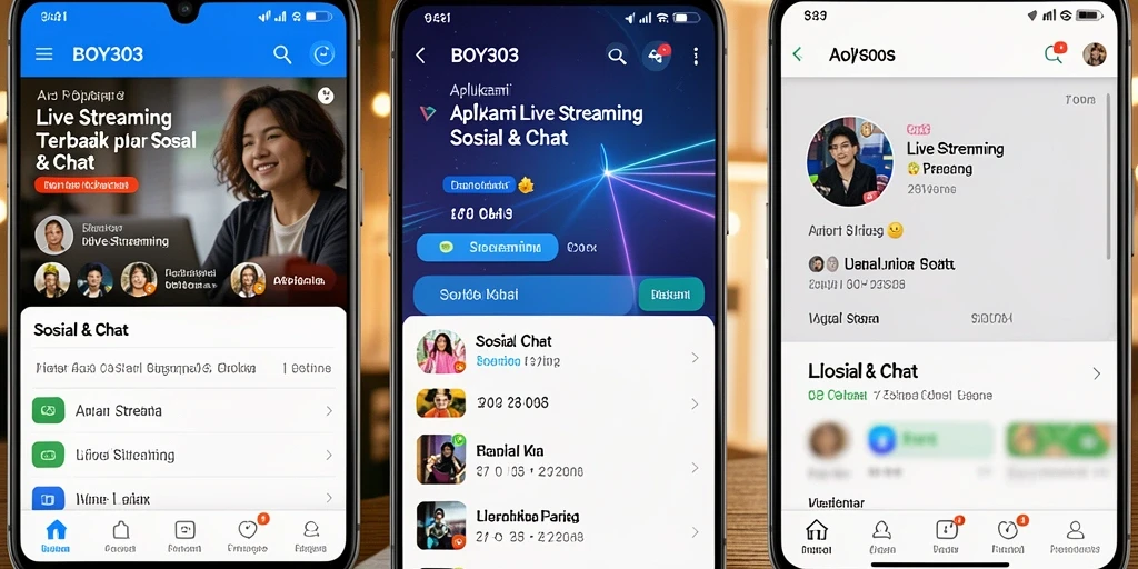 Tampilan antarmuka BOY303 saat Live Streaming yang interaktif.