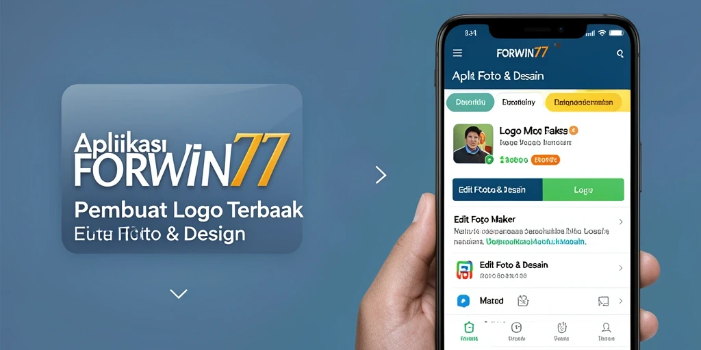 Tampilan antarmuka FORWIN77 yang mudah digunakan untuk mendesain logo.