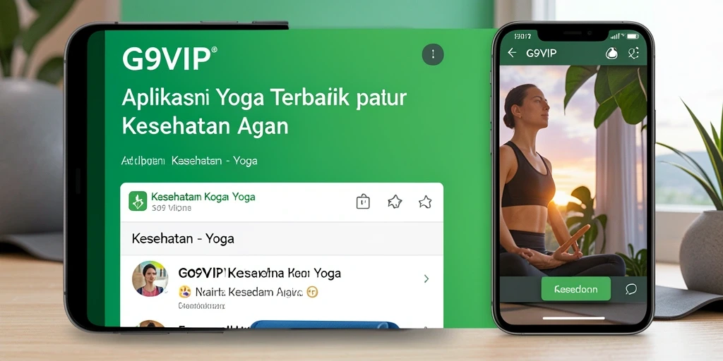 Tampilan antarmuka pengguna G9VIP menampilkan berbagai sesi yoga yang mudah diakses.