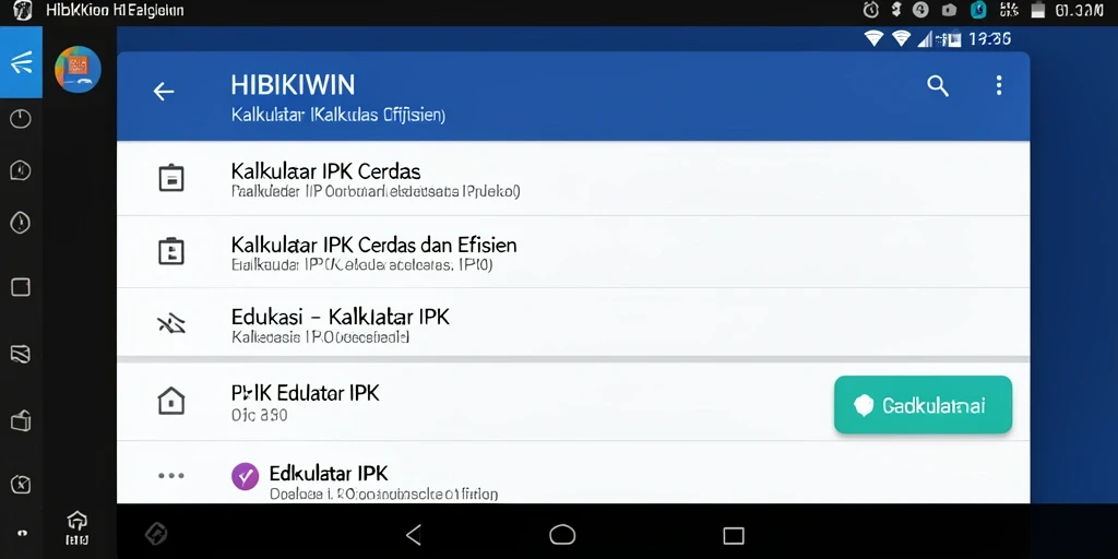 Tampilan antarmuka HIBIKIWIN untuk menghitung Kalkulator IPK dengan mudah.