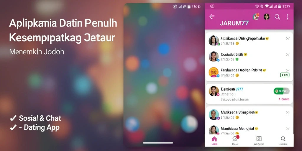 Tampilan antarmuka utama JARUM77 yang menarik dan intuitif untuk pengguna.