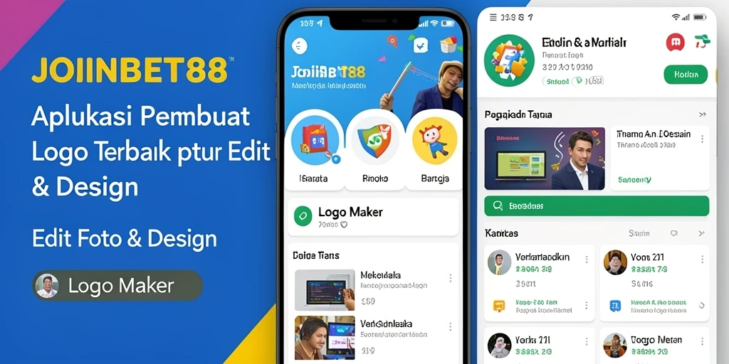 Tampilan antarmuka pengguna JOINBET88 dengan fitur Logo Maker yang intuitif.