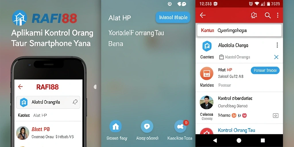 Antarmuka aplikasi RAFI88 yang sederhana dan informatif untuk kontrol orang tua.