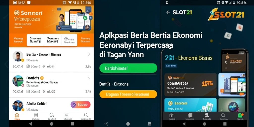 Tampilan antarmuka aplikasi SLOT21 yang modern dan informatif.